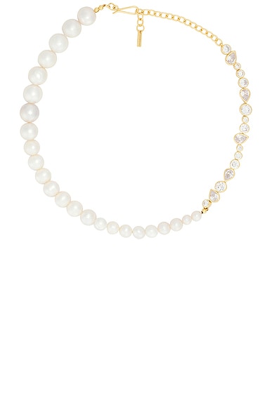 Completedworks The Temporal Anamoly Necklace in Freshwater Pearl & CZ