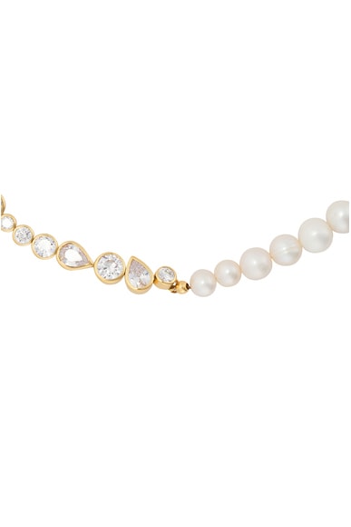 Shop Completedworks The Temporal Anamoly Necklace In Freshwater Pearl & Cz