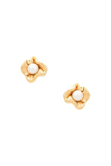 Completedworks 18k Gold Plated & Freshwater Pearl Earring in 18k Gold Plate