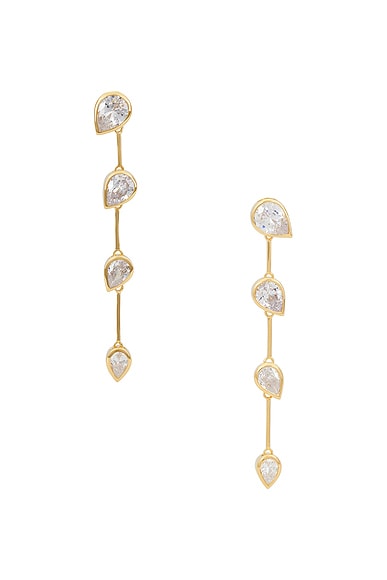 18k Gold Plated & Cubic Zirconia Earring