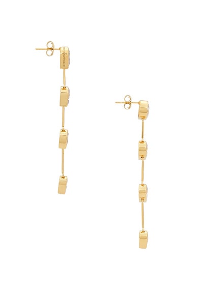 Completedworks Crystal And 18k Gold-plated Drop Earrings In 18k Gold Plate