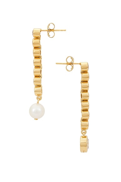 Shop Completedworks 18k Gold Plated, Freshwater Pearl & Cubic Zirconia Earring