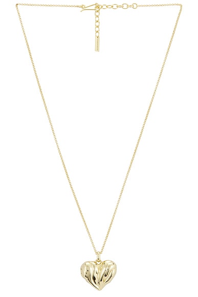 Completedworks Heart Locket Pendant Necklace in Gold Plated