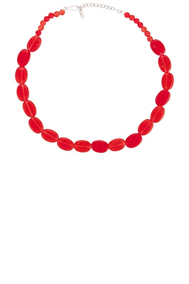 Red Agate Bead Necklace