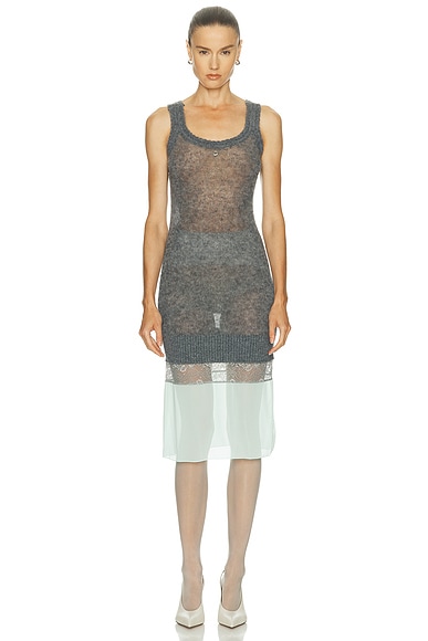 Coperni Multilayer Slip Dress in Grey