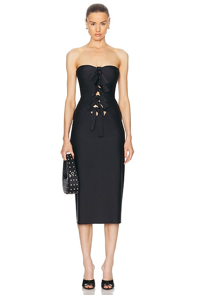 Veronica Beard Velvet Palo Dress in Black FWRD