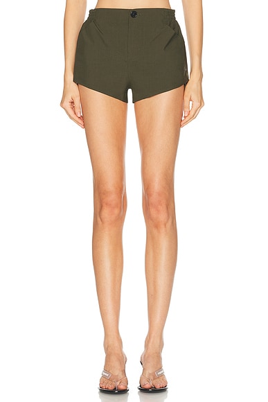 Coperni Technical Tailored Short in Green