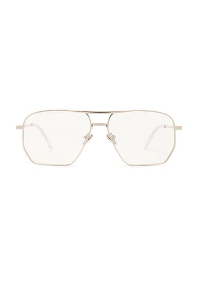 Coperni Aviator Sunglasses in Silver Clear