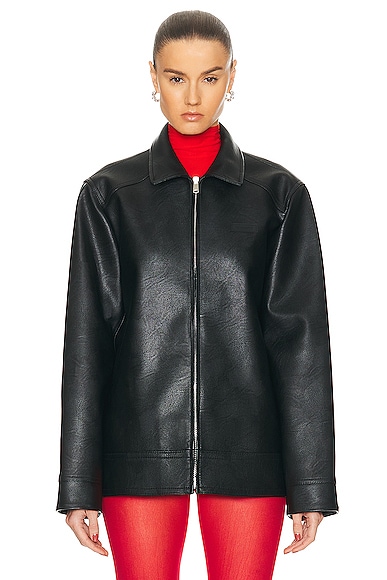 Coperni Faux Leather Jacket in Black
