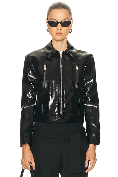 Coperni Cactus Leather Jacket in Black
