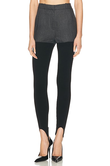 Coperni Hybrid Rib Pant in Black & Grey Check