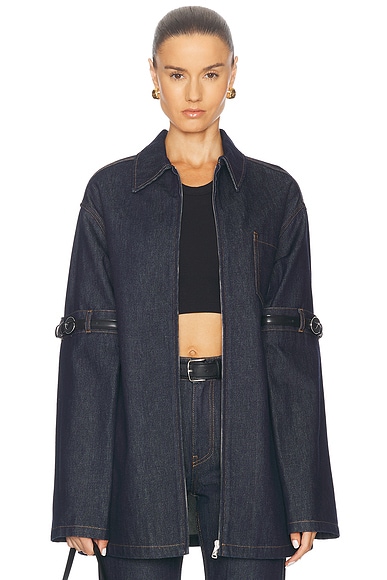 Coperni Hybrid Denim Overshirt in Blue