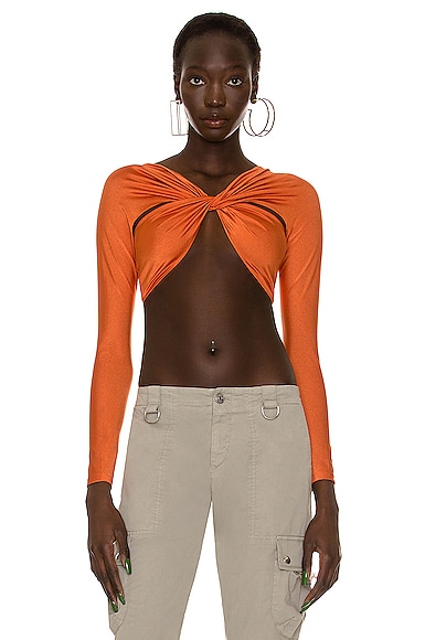 Cropped Draped Top