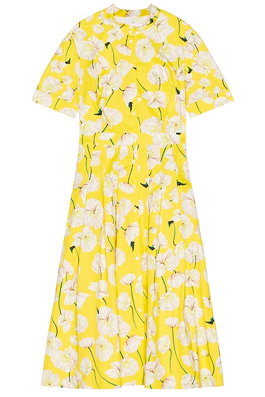 Short Sleeve Midi Dress in Taxi Cab Multi