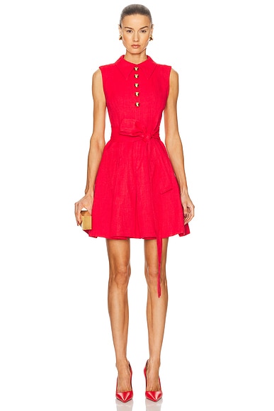 Pleated Mini Dress