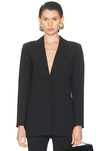 Carolina Herrera Single Breasted Blazer in Black