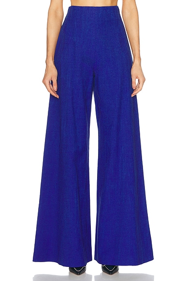 Carolina Herrera Wide Leg Pant in Ultramarine