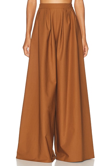 Carolina Herrera Palazzo Pant in Nutmeg