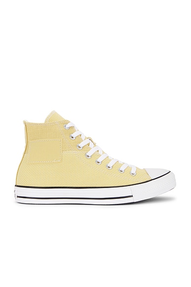 Converse Chuck Taylor All Star Canvas & Jacquard in Utility Sunflower, Black, & Egret