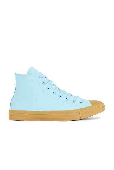 Converse Chuck Taylor All Star in True Sky, Vintage White, & Light Gum