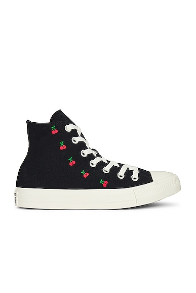 Converse Ctas Cherry On in Black & Red