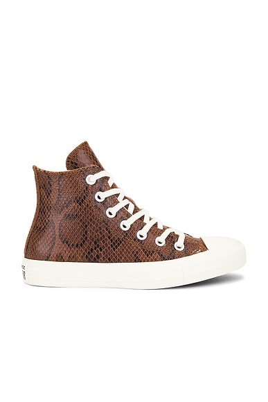 Converse High Top Chuck Taylor All Star Sneaker in Dark Whiskey Egret Black FWRD