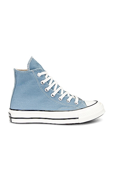Converse Chuck 70 High Tops in Cocoon Blue, Egret, & Black