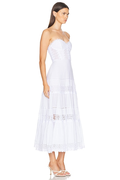Shop Charo Ruiz Monnet Long Dress In White