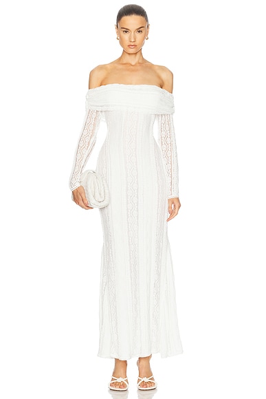 Charo Ruiz Ibiza Minerva Long Dress in White Tannis