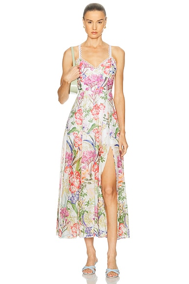 Charo Ruiz Ibiza Iraso Dress in White Botanic