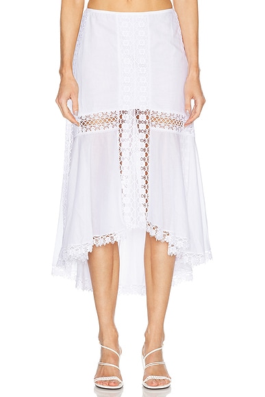 スカート Charo Ruiz SS25 Midi Skirt Livvy (254401 IVORYNELUM) Livvy skirt