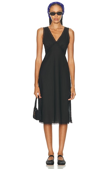 Cou Cou Intimates for FWRD The Iris Slip Dress in Black
