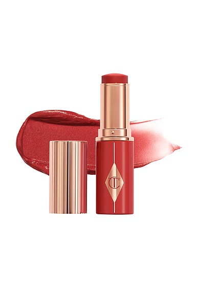 Charlotte Tilbury Unreal Lip + Cheek Glow Blush Stick with Hyaluronic Acid in Cherry Glow