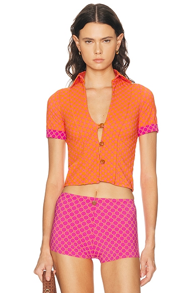Caro Luna Ari Shirt in Pink & Orange