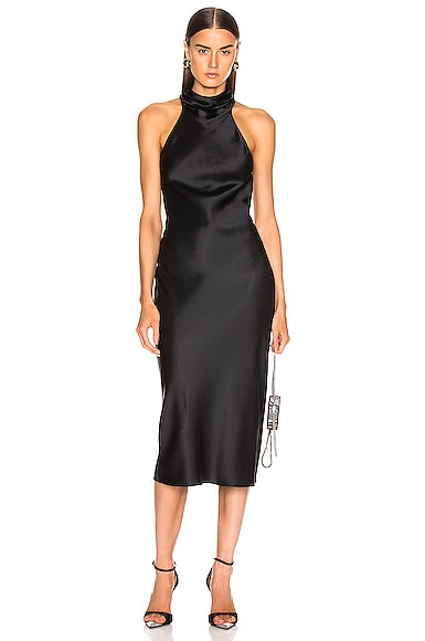 Cushnie Sleeveless High Neck Pencil Dress in Black | FWRD