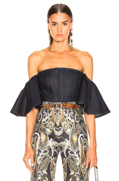 x Lee Off the Shoulder Cropped Top