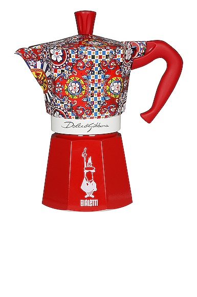 Dolce & Gabbana x Bialetti Casa 6 Cup Moka Machine in Medium Red