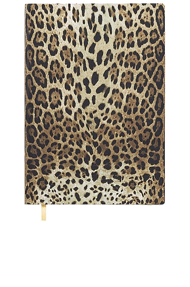 Dolce & Gabbana Casa Medium Leopard Notebook in Leopard