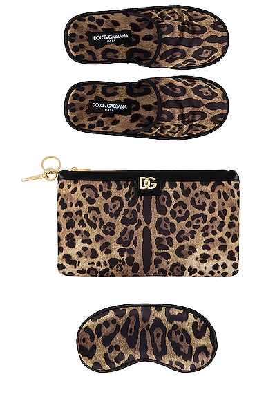 Dolce & Gabbana Casa Leopard Comfort Kit in Leopard