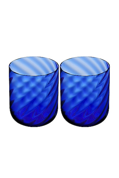 Carretto Set Of 2 Murano Water Glasses