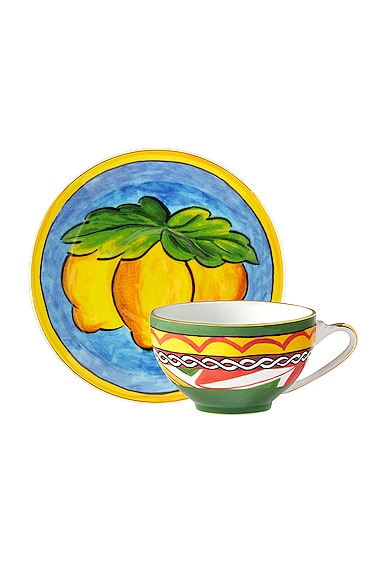 Carretto Lemon Espresso Cup And Saucer Set