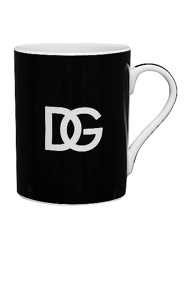 Shop Dolce & Gabbana Casa Dg Logo Mug In Black