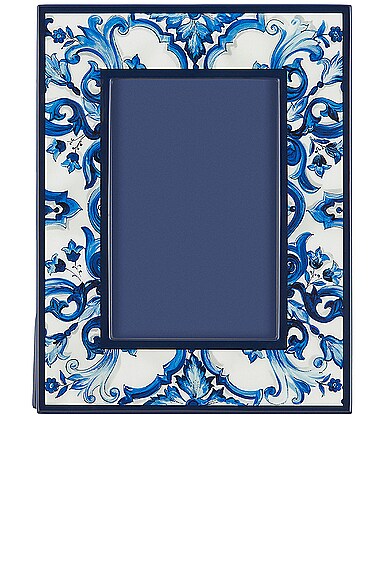 Shop Dolce & Gabbana Casa Picture Frame In Blue Mediterraneo