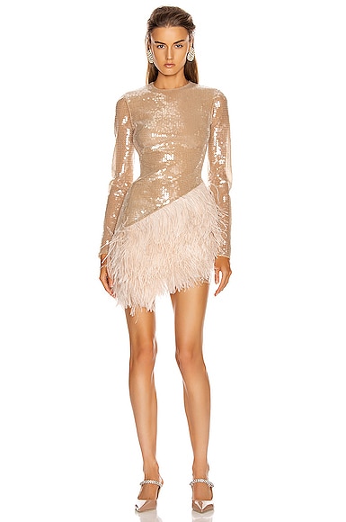 David koma 2025 feather dress