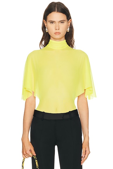 Draped Sleeve Bodysuit