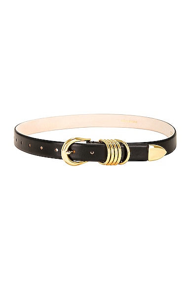 Shop Dehanche Hollyhock Belt In Black & Gold