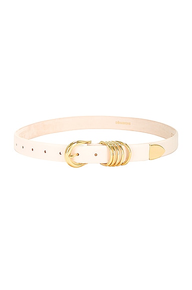DEHANCHE Hollyhock Belt in Ivory & Gold