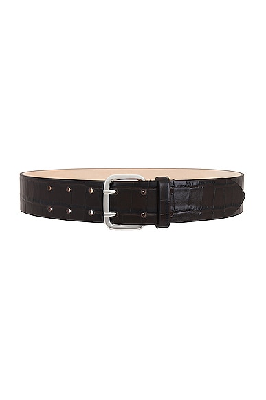 Dehanche The Hutch Belt In Syrup Brown & Croco
