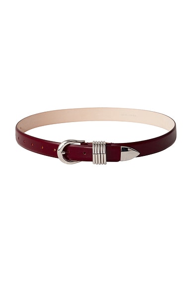 DEHANCHE Hollyhock Belt in Bordeaux & Silver | FWRD