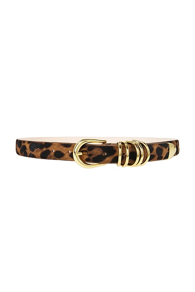 DEHANCHE Hollyhock Animal Belt in Dark Jaguar & Gold